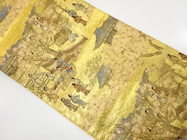 京洛百景模様織り出し　袋帯